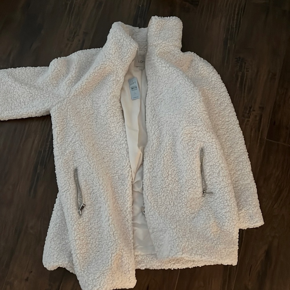 LOFT white Sherpa jacket (BNWT)